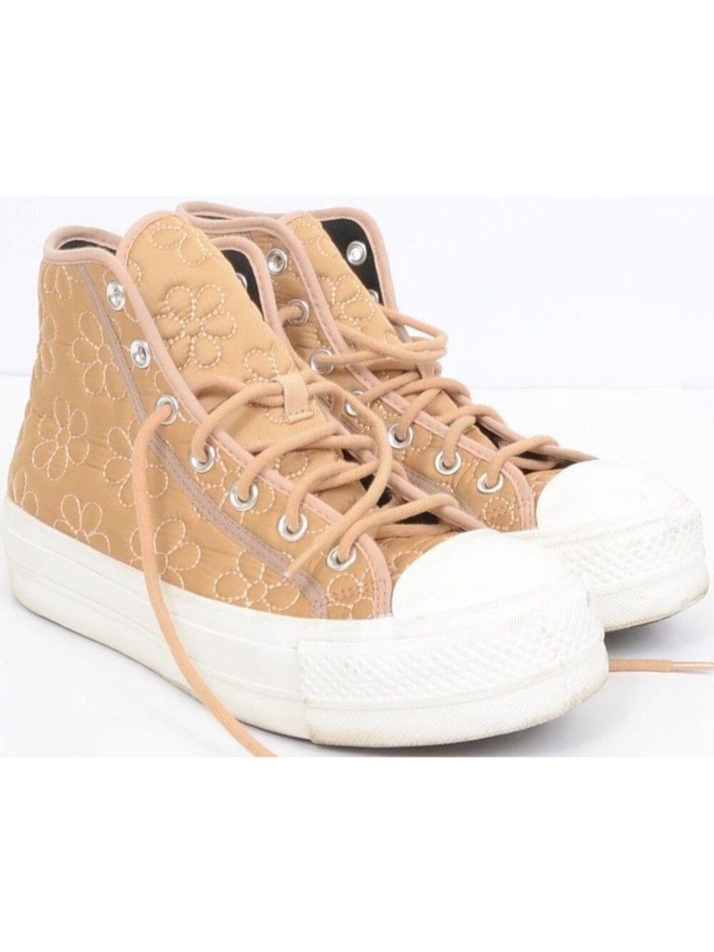 Chuck Taylor All Star Lift Platform Floral Quilted Women 7 Sneakers Hi-Top